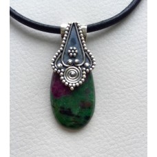 407  zoisite rubis,argent sterling 2016